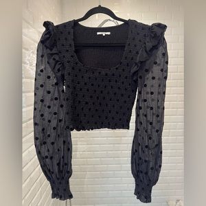 Tularosa polka dot black shirt